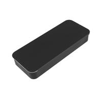 TOYANDONA Boîte Métallique Noire Mat avec Couvercle Coulissant Boîte Rectangulaire 167x70x23 Mm Portable pour Rangement Lunettes Cosmétiques et Accessoires de Beauté Contenants Cosmétiques