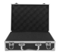 TOYANDONA Boîtier en Aluminium Noir pour Rangement D’Outils et Instruments | Mallette Contenant de L'argenté, Mallette de Poste de Travail Portable, Rentrée Scolaire, Petite Boîte à Outils