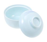 TOYANDONA Bol à Soupe Japonerie en Céramique, Cocotte Œuf Bleue Couvercle | Finition Lisse sans Bavures, Étanchéité, Résistante à Chaleur, pour Activités et Réunions
