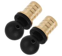 TOYANDONA Bouchons de Bouteille de Vin en Laiton de Calebasse, Lot de 2, Réutilisables et Étanches Conservation des Boissons, pour DIY