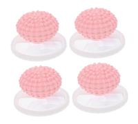 TOYANDONA Boule de Lavage Machine A Laver Rose 4pcs Filtre Flottant en Polyester pour Éliminer Poils Animaux et Chien Large Compatibilité Peluches