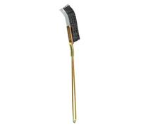 TOYANDONA Brosse Métallique à Gratter en Fer Galvanisé Manche Mini, Brosse Manuelle à Rainures pour Nettoyage et Dégraissage, Dureté Modérée, pour Entretien Domestique