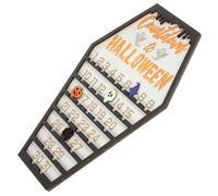 TOYANDONA Calendrier à Cercueil Bois Halloween L'avent de Forme Compte Rebours Festif Classique pour Décoration des Rebords de Fenêtre et Maison