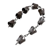 TOYANDONA Chaîne de Pluie Fleur Japonaise en Cuivre Noir pour Gouttière | Longueur Modulable, Finition Cuivre Antique, pour Ouverture de Canalisation, Jardin et Auvent de Patio