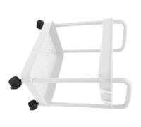 TOYANDONA Chariot de Rangement à roulettes Double Niveau, Blanc, PP | Organisation Multi-usage, Grosse Capacité Jusqu’à 50kg, Mobilité Pratique, Usage Chambre et Bibliothèque