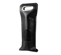 TOYANDONA Coffret D’emballage pour Vin, Porte-bouteilles en Cuir PU Noir, Design Fenêtre Ouverte, Pliable, Poignée Métal, pour Bouteilles de Vin, Occasions Variées