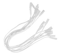 TOYANDONA Connecteur de Luminaire LED 10pcs en Plastique Blanc, Cordon de Connexion Mâle-mâle 50cm pour Lampe, Sécurisé et Fiable, pour Maison et Espace de Travail