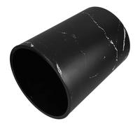 TOYANDONA Corbeille à Papier à Motif Marbre 12l en Pp, Anneau Presse | Noir, Étanche et Résistant aux Taches, Nettoyage Facile, pour Chambre Cuisine, Style Élégant
