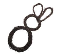 TOYANDONA Couronne en Rotin de Lapin pour Décoration DIY, Accessoire Suspendu pour Intérieur et Jardin, pour Pâques et Décoration Festive
