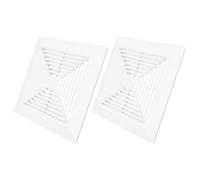 TOYANDONA Couvercle Carré de Ventilateur D'extraction de Salle de Bain Blanc en Abs et Métal, Étanche, sans Joint, 2 Pièces pour Plafond ou Mur