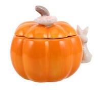 TOYANDONA Couvercle Céramique Pommeau Rangement Snacks Bijoux Décor Automne Halloween Cuisine Salon Décoratif avec Fermeture Étanche