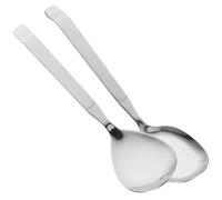 TOYANDONA Cuillères de Service en Acier Inoxydable Argentées, Lot de 2, Design Multifonctionnel Poli, pour Buffet et Restaurant