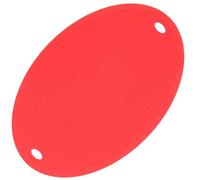 TOYANDONA Dessous de Plat Antidérapant Oval XL en Silicone Épais Rouge, Résistant la Chaleur, pour Casseroles et Poêles, Accessoire la Cuisine, Protection Table,