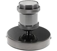 TOYANDONA Douille de Lampe Socle pour Plafonnier Vintage en Acier Inoxydable Noir E27 Ouverture à Vis Chambre Adulte Élégant