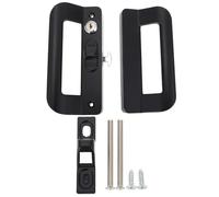 TOYANDONA Ensemble de Poignée de Porte Coulissante en Alliage D'aluminium Noir Serrure Robuste pour Portes Coulissantes Installation Facile Style Rustique et Élégant pour Abris