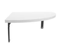 TOYANDONA Étagère Murale d'angle en Bois Blanc Forme Triangulaire Courbée, Multi-Usage et Résistante aux Rayures, Cuisine et Salle de Bain Minimaliste