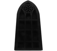 TOYANDONA Étagère Murale en Bois Noire pour Cristal, Fête Halloween | Présentoir Mural, Rangement D’ornements et Pierres, Style Délicat pour Maison et Décoration Intérieure
