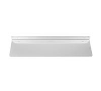 TOYANDONA Étagère Murale Flottante Argenté en Acier Inoxydable 304 | Pose sans Perçage, Bords Repliés, Cadre Plat Étroit, pour Toilettes et Jardinière