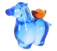 TOYANDONA Figurine Attractif Richesse Succès Cheval en Cristal Élégant 2026 Nouvel an Chinois Ornement Feng Shui pour Décoration Maison