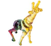 TOYANDONA Figurine de Girafe en Cristal Élégante avec Jeux de Lumière Arc-en-Ciel et Réfraction Brillante, Décoration Réaliste pour Salon ou Anniversaire