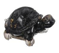 TOYANDONA Figurine de Tortue en Cristal Noir D'obsidienne, Décoration de Table Feng Shui, Petite Sculpture Décorative Résistante à l'eau pour Intérieur et Bureau, Ornement Artisanal Unique