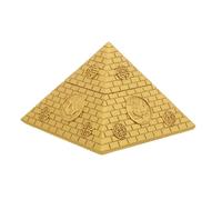 TOYANDONA Figurine Pyramide Égyptienne Miniature en Résine Or, Réplique Authentique de L'architecture Antique, Décoration Élégante pour Étagères Salon et Bureau