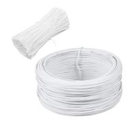 TOYANDONA Fil de Fer à Ligaturer Enduit PVC Blanc Résistant à l'usure pour Jardinage et Fixation de Plantes en Fleurs
