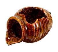 TOYANDONA Fontaine de Cour en Jarre Céramique Circulation d'eau Naturelle, Pot Décoratif Créatif pour Jardin Extérieur, sans Pompe, pour Plantes et Poissons