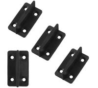 TOYANDONA Guide Bas Porte Coulissante 4pcs en Plastique Noir, Diamètre Trou 4mm, Prévention du Balancement pour Portes de Placard à Usage Domestique