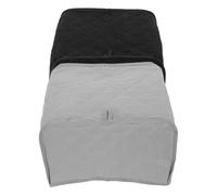 TOYANDONA Housse Anti-poussière pour Grille 2pcs en Polyester Noir, Réutilisable et Lavable en Machine, Design Moderne pour Petites Cuisines