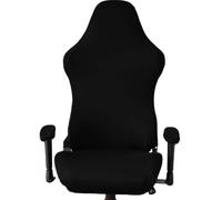 TOYANDONA Housse de Chaise 1 Set en Polyester de Gaming Extensible Protection Complète Noir pour Fauteuil Accoudoirs, Adaptée pour Jeux Informatiques et Bureau