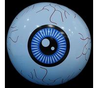 TOYANDONA Œil Gonflable d'halloween, Globe Oculaire Lumineux 16 Pouces LED, PVC Blanc, Télécommande, Étanche, Réutilisable, pour Fête d'halloween et Pelouse
