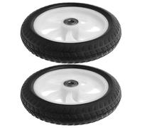 TOYANDONA Kit de 2 Roues de Rechange en Caoutchouc pour Chariot de Supermarché, Petites Roulettes Pivotantes Compatibles Chariot de Courses, Surface Antimarque