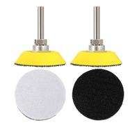 TOYANDONA Kit de 4 Disques de Ponçage Auto-agrippants en Flocage Noir pour Outils Rotatifs et Meuleuses Pneumatiques, Remplacement Facile pour Polissage de Surfaces Irrégulières