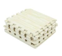 TOYANDONA Lot de 10 Tapis de Sol en Mousse Eva Motif Bois Blanc 30x30x1 Cm Tapis de Jeu Emboîtable pour Bébé D’éveil Épais et Sécurisé pour Chambre et Salon Protection Antidérapante