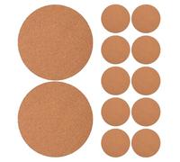 TOYANDONA Lot de 12 Dessous de Pots Ronds en Liège Marron Imperméables et Faciles d'entretien pour Plantes, pour Usage Domestique et Salle à Manger