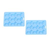 TOYANDONA Lot de 2 Moules en Silicone pour Glaçons de Chien, Faciles à Démouler, Multi-usages, Maison Café, Création de 9 Glaçons par Moule