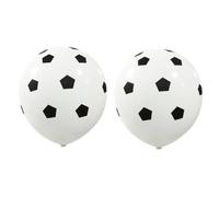 TOYANDONA Lot de 20 Ballons de Football en Latex 12 Pouces Noir et Blanc, Décoration de Fête Motif Football, Léger 3g pour Décoration de Mariage ou Fête