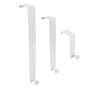 TOYANDONA Lot de 3 crochets de porte blancs, support simple, compatible | Crochets à suspendre à la porte de placard, compatibles avec les portes intérieures résidentielles, pour suspendre sacs,