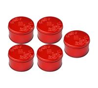 TOYANDONA Lot de 5 Boîtes à Dragées Rondes en Tôle Rouge, Faciles à Stocker et Protégées L'humidité Poussière, Coffret pour Mariage et Présents