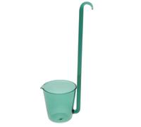TOYANDONA Louche à Punch en Verre 130ml à Long Manche pour Service | Bec Large, Base Épaissie, Bord Lisse, Portion Précise, pour Fêtes et Pelouses Extérieures, Vert