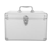 TOYANDONA Mallette en Aluminium 11, 8x7, 9x7, 9 Po avec Fermeture à Boucle | Finition Anodisée Argentée, Poignées Latérales et Compartiments Intérieurs, Usage Atelier et Domicile