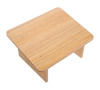 TOYANDONA Marche Pied Bois en Bois Beige Antidérapant et Léger, Repose-Pieds pour Toilettes ou Bureau, Tabouret Minimaliste Simple et Stylé pour Adultes