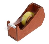 TOYANDONA Marron Dévidoir de Ruban Adhésif en Bois Animal pour Bureau | Objet Décoratif, Coupe Nette, Maintien du Rouleau, Usage Bureau et Atelier Créatif, Format Compact