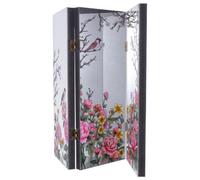 TOYANDONA Mini Paravent en Acrylique Style Chinois Finition Miroir, Écran Feng Shui Pliant pour Bureau ou Espace Professionnel, Ornement Raffiné et Fonctionnel