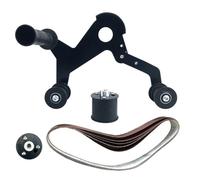 TOYANDONA Mini Ponceuse à Bande Portable et Meule en Papier Abrasif Poignée Ergonomique, Résistance à L'usure pour Polissage Uniforme du Métal et Acier Inoxydable