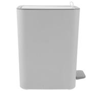 TOYANDONA Mini Poubelle à Marchepied Step 2,1 Gallons en Plastique | Couvercle et Poignée, Design Mince Blanc, pour Bureau et Dortoir, Rangement Discret