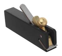 TOYANDONA Mini Rabot à Main en Bois D'ébène pour Menuiserie, Outil de Lissage Fond Plat, Poignée Confortable et Précision pour Projets de Bricolage et Travaux de Finition