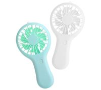TOYANDONA Mini Ventilateur Portable USB Rechargeable 2pcs en Abs 3 Vitesses Réglables, Accessoire D'extérieur pour Camping et Rafraîchissement Personnel