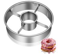 TOYANDONA Moule à Beignets en Acier Inoxydable Réutilisable Emporte-pièce Rond pour Pâtisserie, Découpe Pâte Diamètre Standard, Outil la Cuisine Cuisson Gâteau Donuts Facile et Pratique